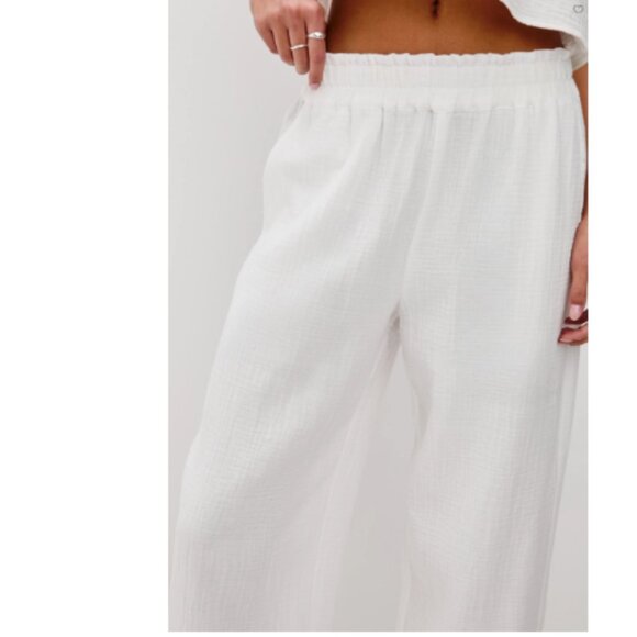 Rails White White Breezy Double Gauze Pants size XS - Picture 4 of 12